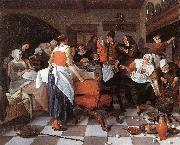 Jan Steen Celebrating the Birth Sweden oil painting reproduction
